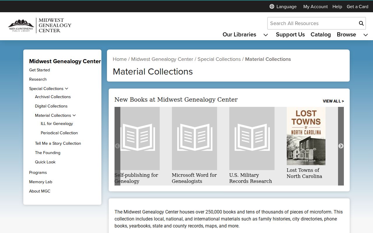 Jackson County city directory Midwest Genealogy Center collections page