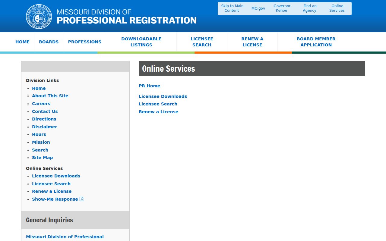 Jackson County residents directory Missouri professional registration search